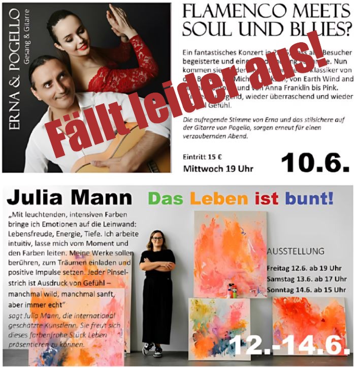 Flamenco meets Soul and Blues fällt leider aus!